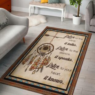 Native American Rug, Listen To The Wind It Talks Native American Area Rug