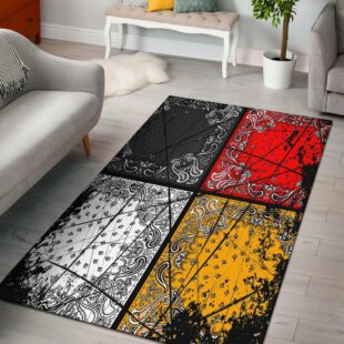 Native American Rug, Medicine Wheels Flag Native American Area Rug