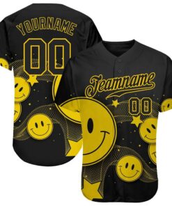 3D Pattern Design Authentic Baseball Jersey, Custom Baseball Jersey