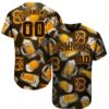 3D Pattern Design Beer Authentic Baseball Jersey, Custom Baseball Jersey