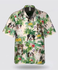 Aussieshep Flower And Leaves Tropic Pattern Hawaiian Shirt, Gift For Pet Lover