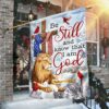 Be Still And Know That I Am God Lion of Judah Christmas Flag, Christmas Flag Outdoor Decoration