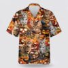 Bengal Cat Halloween Pattern Hawaiian Shirt, Gift For Cat Lover