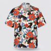 Black Cat And Red Flower Pattern Hawaiin Shirt, Gifts For Pet Lover