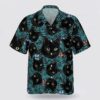 Black Cat In The Green Tropic Pattern Hawaiin Shirt, Pet Lover Hawaiian Shirts