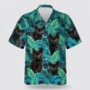 Black Cat Is So Cute In The Tropic Pattern Hawaiin Shirt, Gifts For Pet Lover