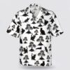 Black Cat Is So Cute Pattern Hawaiin Shirt, Pet Lover Hawaiian Shirts