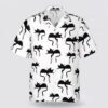 Black Cat With Knife Pattern Hawaiin Shirt, Gifts For Pet Lover