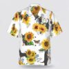 Black Chihuahua Dog Sunflower Pattern Hawaiian Shirt, Gift For Dog Lover