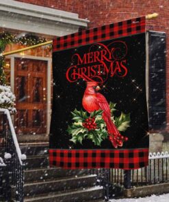 Cardinal Merry Christmas Flag, Christmas Outdoor Decoration