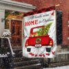 Christmas Flag, All Hearts Come Home For Christmas Red Truck Flag, Christmas Garden Flags, Christmas Outdoor Flag