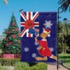Christmas Flag, Australia Christmas Kangaroo Claus Merry Christmas Flag, Christmas Garden Flags, Christmas Outdoor Flag