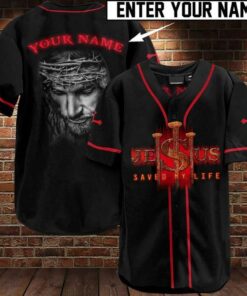 Christ Baseball Jersey - Saved My Life Custom Baseball Jersey Shirt For Men and Women