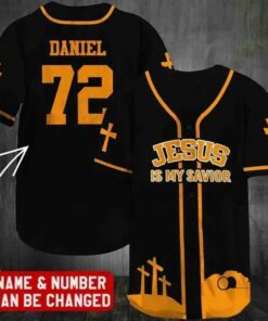 Cross Baseball Jersey - Jesus Is My Savior Custom Baseball Jersey Shirt For Men Women