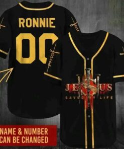 Cross Baseball Jersey - Saved My Life Custom Printed 3D Baseball Jersey Shirt For Men Women