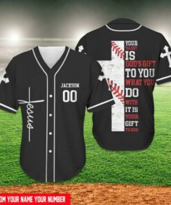 Cross Baseball Jersey - Your Talent Is God's Gift To You What You Do Custom Baseball Jersey