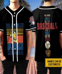 Cross, Baseball Player Baseball Jersey - Jesus Saves Custom Baseball Jersey Shirt Men Women