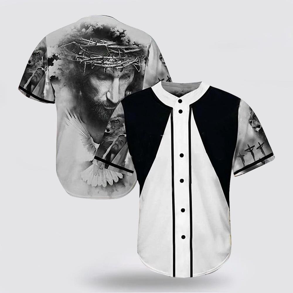 Cross Dove Jesus Baseball Jersey Shirt - Gift for Christian Jerseys for Men, Mens Jersey