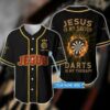 Cross Flame Dart Baseball Jersey - Jesus Dart Is My Therapy Custom Baseball Jersey Shirt