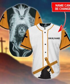 Cross, God Baseball Jersey - Jesus Custom Printed 3D Baseball Jersey Shirt For Men Women