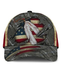 Feather Flags Native American Hat