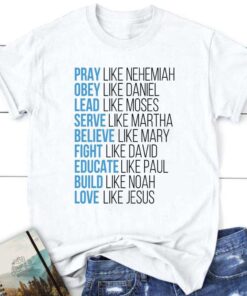 Pray Like Nehemiah Obey Like Daniel Shirt, Christian T Shirts, Blessed T Shirt