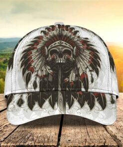 Skull Native American Hat