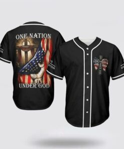 Sports Baseball Jersey Jesus - ONE Nation Under GOD
