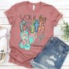Walk By Faith Flip Flops T-Shirt - Bible Verse T-Shirt - Faith Shirt For Women