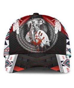 Warrior Red Hand Native American Hat