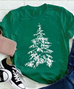 Winter Christmas Tree T Shirt, Merry T Shirt, Unisex Christmas Shirts