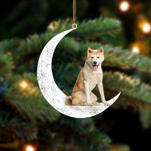 Akita Inu-Sit On The Moon-Two Sided Christmas&hellip;