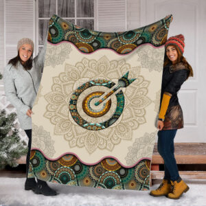 Archery Vintage Mandala Fleece Throw Blanket –&hellip;