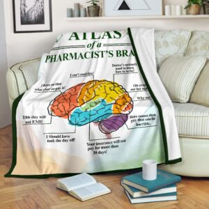 Atlas Of A Pharmacist’s Brain Fleece Throw&hellip;