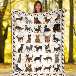 Australian Kelpie Fleece Throw Blanket – Sherpa&hellip;
