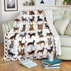 Australian Kelpie Fleece Throw Blanket – Sherpa&hellip;