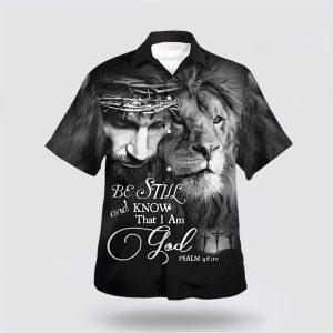 Be Still And Know That I Am God Lion Hawaiian Shirts For Men 1 sub0kb.jpg