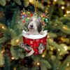 Basset Hound In Snow Pocket Christmas Ornament Hanging Gift – Flat Acrylic Dog Ornament