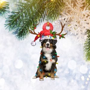 Bernese Mountain Christmas Light Reindeer Ornament, Dog&hellip;