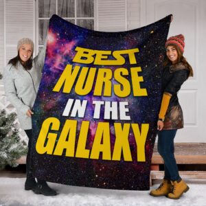 Best Nurse In The Galaxy Fleece Throw&hellip;
