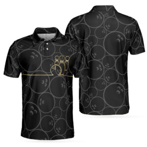Black And Golden Pattern Polo Shirt –&hellip;