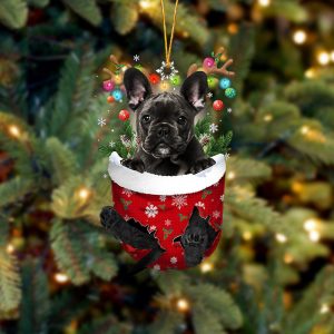 Black French Bulldog In Snow Pocket Christmas&hellip;