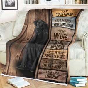 Black Labrador Retriever Fleece Throw Blanket –&hellip;