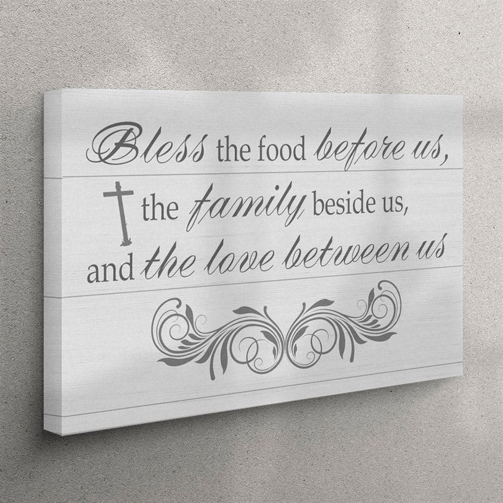 Bless The Food Before Us Canvas Wall Art – Christian Wall Art – Christian Wall Art Canvas