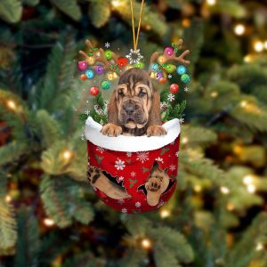 Bloodhound In Snow Pocket Christmas Ornament –&hellip;