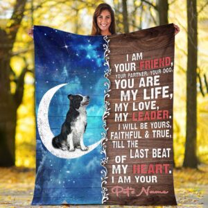Bolder Collie Is Your Friend Fleece Throw&hellip;