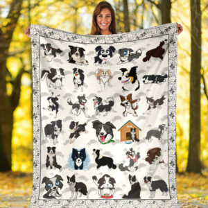 Border Collie Fleece Throw Blanket – Sherpa&hellip;