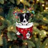Boerboel In Snow Pocket Christmas Ornament – Flat Acrylic Dog Ornament – Christmas Decor