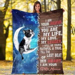 Boston Terrier Is Your Friend Fleece Throw&hellip;