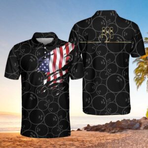 Bowling American Flag Men’s Polo Shirts –&hellip;